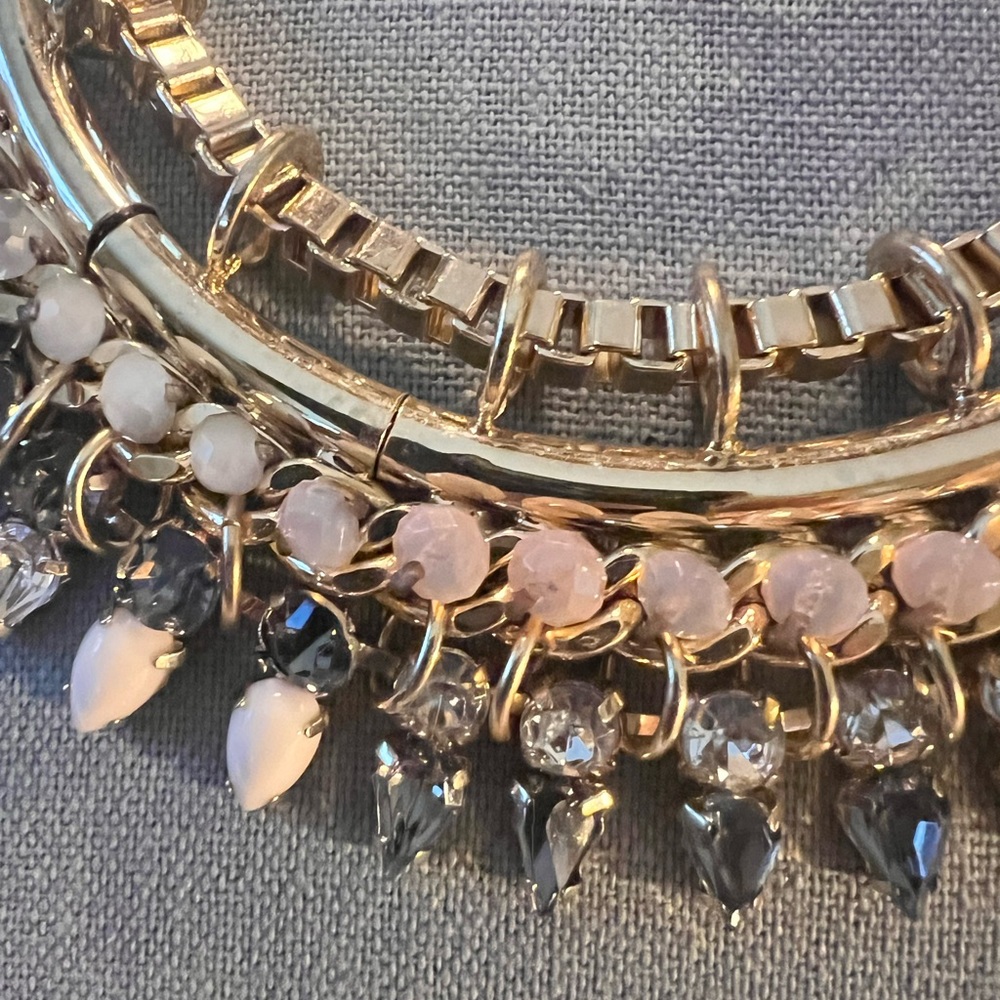 Express Woman’s Statement Goldtone Opalite Rhines… - image 3